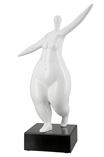 Casablanca Moderne Deko Skulptur XL Figur Frau Lady - Design Statue weiß glänzend - Höhe 37 cm von Casablanca modernes Design