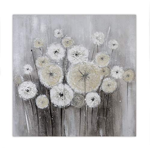 Casablanca Ölbild Dandelion weiss/grau/creme100x100 von Casablanca modernes Design