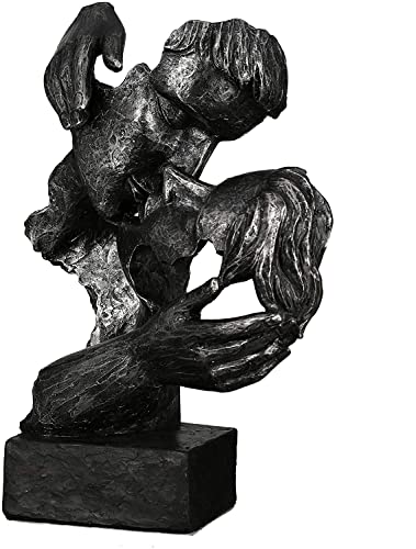 Casablanca Skulptur Figur - Paar Kuss - Addiction antik-silberfarben - Höhe 28 cm von Casablanca modernes Design