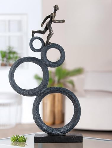 Casablanca Skulptur Running aus Kunstharz, antikfinish, anthrazit/Kupfer, Läufer-Motiv, H: 47cm, B: 26cm, T: 7,5cm - Deko, Kunst, Figur, Statue Casablanca Skulptur Running aus Kunstharz, antikfinish, anthrazit/Kupfer, Läufer-Motiv, H: 47cm, B: 26cm, T: 7,5cm - Deko, Kunst, Figur, Statue von Casablanca modernes Design