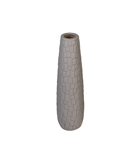 Casablanca Vase Brick Keramik,dunkelgrau matt von Casablanca modernes Design