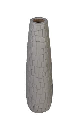 Casablanca Vase Brick Keramik,hellgrau matt von Casablanca modernes Design