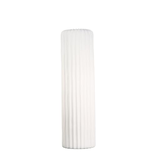 Casablanca Vase - Fjord - aus Keramik weiß matt mit Rillenstruktur H. 76 cm von Casablanca modernes Design