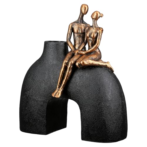 Casablanca Vase Movement - Kunstharz - schwarz - Metallische Optik - Breite 23cm - Mann - Frau Form von Casablanca modernes Design
