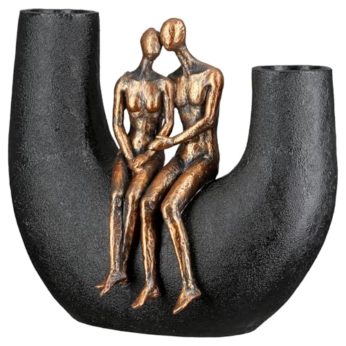 Casablanca Vase Movement - Kunstharz - schwarz - Metallische Optik - Höhe 21cm - Mann - Frau Form von Casablanca modernes Design