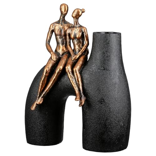 Casablanca Vase Movement - Kunstharz - schwarz - Metallische Optik - Höhe 26cm - Mann - Frau Form von Casablanca modernes Design