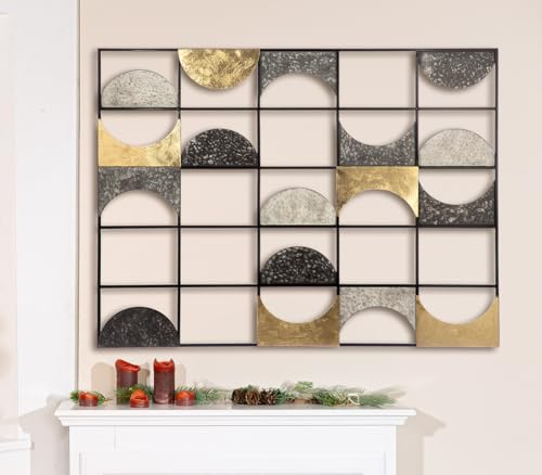 Casablanca Wandrelief Glame aus Metall anthrazitfarben/goldfarben/schwarz 120x90 cm rechteckig Wanddeko Kunst Dekoration Wohnaccessoire Casablanca Wandrelief Glame aus Metall anthrazitfarben/goldfarben/schwarz 120x90 cm rechteckig Wanddeko Kunst Dekoration Wohnaccessoire von Casablanca modernes Design