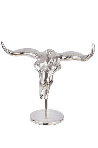Casablanca große Deko Skulptur Figur Wanddekoration XXL - aus Aluminium - zum Stellen Hängen - Silberne Dekoration Wohnzimmer - Breite 66 cm Casablanca große Deko Skulptur Figur Wanddekoration XXL - aus Aluminium - zum Stellen Hängen - Silberne Dekoration Wohnzimmer - Breite 66 cm von Casablanca modernes Design