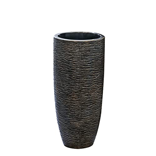Casablanca großer Pflanztopf XXL rund aus Fiberglas - wasserdicht ohne Abflussöffnung - Pflanzkübel XL für den Innenbereich - mit Pflanzeinsatz Topf - Deko Wohnzimmer - Farbe: Bronze Höhe 90 cm Casablanca großer Pflanztopf XXL rund aus Fiberglas - wasserdicht ohne Abflussöffnung - Pflanzkübel XL für den Innenbereich - mit Pflanzeinsatz Topf - Deko Wohnzimmer - Farbe: Bronze Höhe 90 cm von Casablanca modernes Design