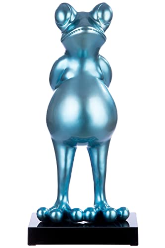 Casablanca hochwertige Deko Figur Skulptur Frosch XL - Design Frog metallic Petrol - Moderne Dekoration - Höhe 68 cm von Casablanca modernes Design