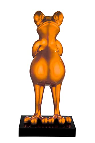 Casablanca hochwertige Deko Figur Skulptur Frosch XL - Design Frog metallic orange - Moderne Dekoration - Höhe 68 cm von Casablanca modernes Design