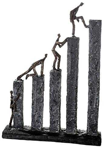 Casablanca Deko Skulptur Figur Dekofigur - aus Kunstharz - Model: Raise - Farben: Bronze Grau - wunderschöne Figur - Höhe 43 cm von Casablanca modernes Design