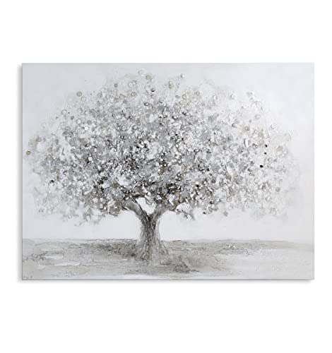 Casablanca modernes Design GILDE Bild Big Tree weiss/grau/silber120x90cm von Casablanca modernes Design