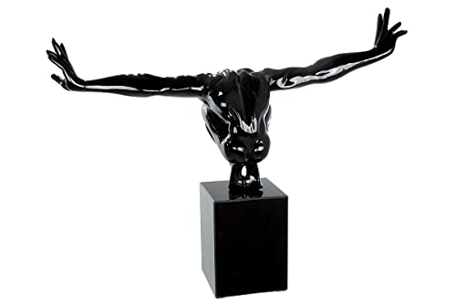 Casablanca modernes Design GILDE Skulptur Cliffhanger Kunstharz, Marmor schwarz 52362, Höhe 45 cm von Casablanca modernes Design