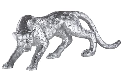 Casablanca modernes Figur Skulptur Design Gepard, Polyresin, antiksilber - Länge 28 cm von Casablanca modernes Design