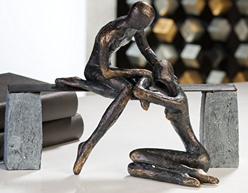 Casablanca Skulptur Figur Freundschaft Poly - bronzefarben - Höhe 21,5 cm Breite 28 cm von Casablanca modernes Design