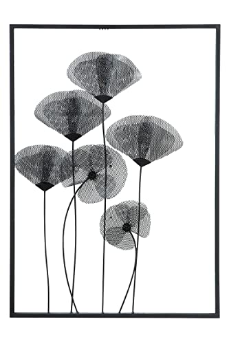 Casablanca Deko Wandrelief Mohn - Bild und Wanddeko aus Metall - 70 x 50 cm von Casablanca modernes Design