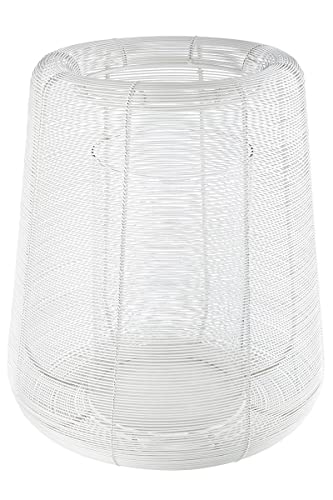 GILDE Windlicht/Laterne Lucerno matt weiß, mit Glaseinsatz H: 29 cm Ø 25 cm 68756 von Casablanca modernes Design