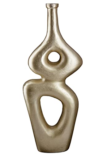 Casablanca Vase Blumenvase aus Aluminium - Deko Wohnzimmer Geschenk für Frauen Geburtstag Muttertag - Farbe: Gold Höhe 38,5 cm von Casablanca modernes Design