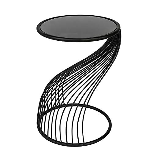 Casablanca Beistelltisch Ray schwarz,Met/GlasH.54cm von Casablanca modernes Design