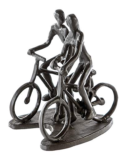 Casablanca - Design Deko Skulptur aus Eisen Figur Rad Tour - Höhe 13 cm - Fahrradtour - Paar - Geschenk für Beste Freundin - Ehefrau von Casablanca modernes Design