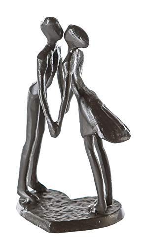 Casablanca - Design-Skulptur Heartbeat - aus Eisen - brüniert H 15 cm von Casablanca modernes Design