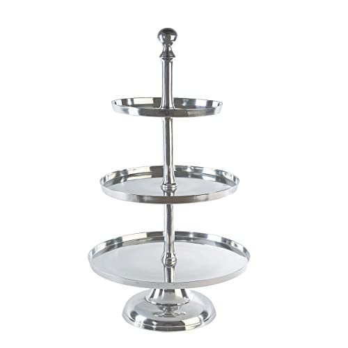 Casablanca Etagere - Trio - aus Alu poliert - D. 41 cm , H. 73 cm von Casablanca modernes Design