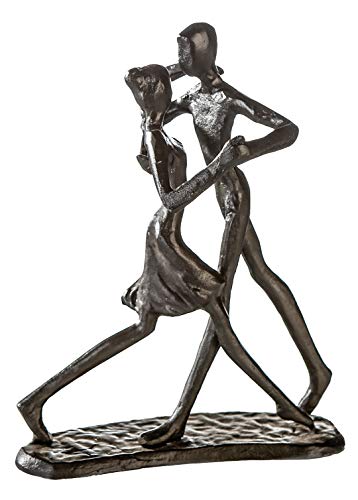 Casablanca Deko Skulptur Dancing - Dekofigur modern Tanzpaar - Eisen - Farbe: Braun brüniert - Höhe 17 cm von Casablanca modernes Design