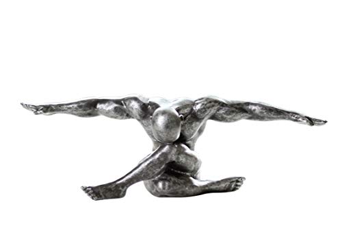 Casablanca Cliff-Figur - Poly - Antik-Silber Breite 33 cm von Casablanca modernes Design