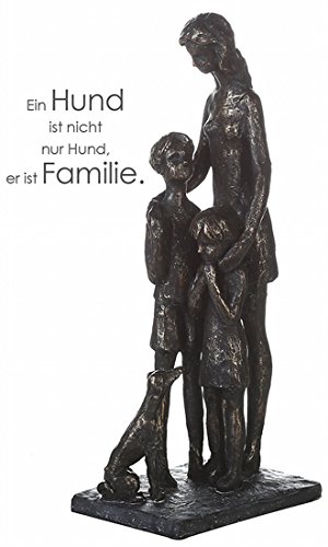 Casablanca Design Skulptur ' Tierlieb ' 31 cm Figur Liebe Hund Mensch Herrchen von Casablanca modernes Design