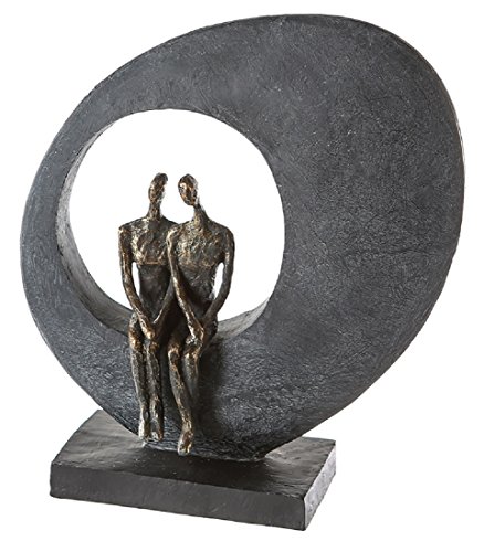 Casablanca - Skulptur/Dekofigur - Side by Side - Polyresin - Bronzeoptik - 33x30 cm von Casablanca modernes Design