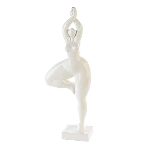 Casablanca Skulptur Ballerina - aus Poly - weiß glänzend auf Sockel Höhe 52 cm von Casablanca