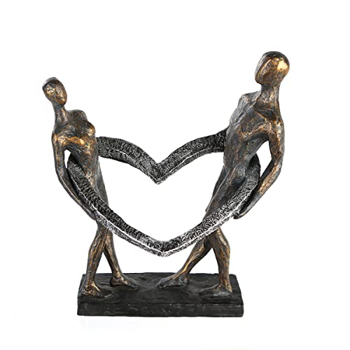 Casablanca - Deko Skulptur Figur Connected - aus Poly bronzefarbenes Paar H 31 cm von Casablanca modernes Design