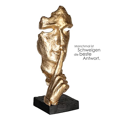 Casablanca Deko Skulptur Silence Poly - goldfarben - Höhe 39 cm von Casablanca modernes Design