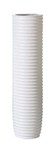 Casablanca - Vase - aus Keramik matt weiß mit Rillenstruktur H 78 cm von Casablanca modernes Design