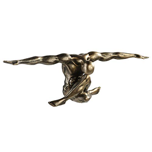 Casablanca Deko Figur Cliffhanger - Hochwertige Skulptur aus Kunsthatz - Bronze Gold - Höhe 20 cm - Sport - Statue von Casablanca modernes Design