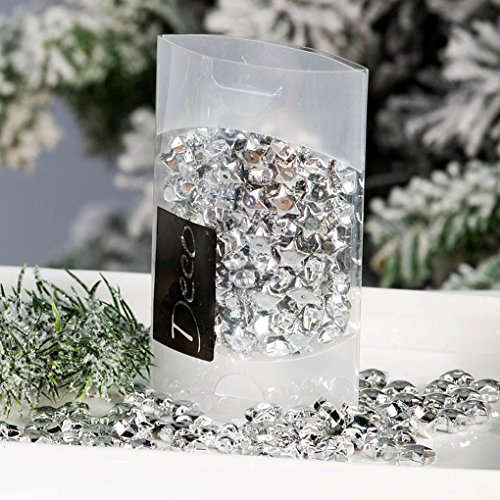 Deko Sterne Kunststoff Durchmesser 12mm silber von Casablanca