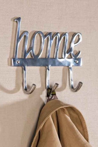 Garderobe Home aus Aluminium · poliert mit 3 Haken Länge 23,5 cm von Casablanca