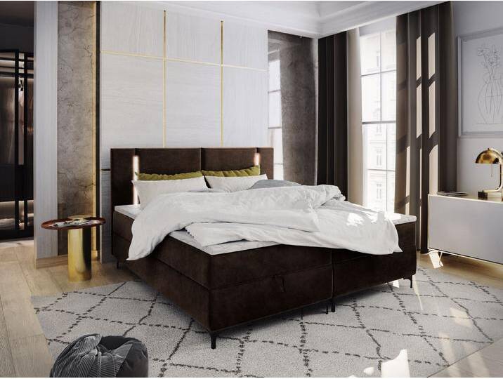 Masseno Boxbett ALBA 140x200 cm mit Bonell Matratze und Topper, braun, CASABLANCA 08 Masseno Boxbett ALBA 140x200 cm mit Bonell Matratze und Topper, braun, CASABLANCA 08 von Casablanca