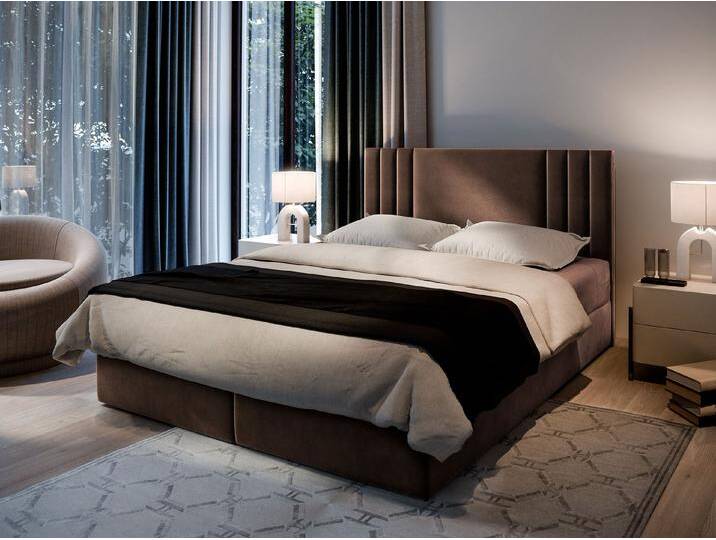 Masseno Boxbett BRES 140x200 cm mit Bonell Matratze und Topper, braun, CASABLANCA 08 von Casablanca