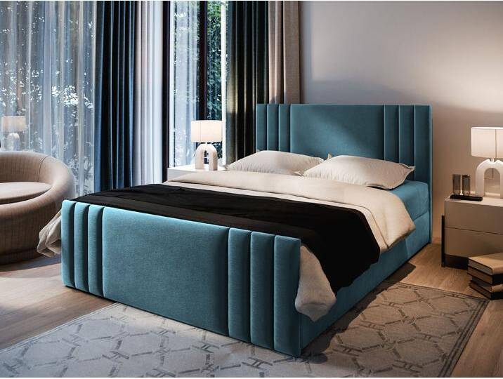 Masseno Boxbett KANES 160x200 cm mit Bonell Matratze und Topper, blau, CASABLANCA 13 Masseno Boxbett KANES 160x200 cm mit Bonell Matratze und Topper, blau, CASABLANCA 13 von Casablanca