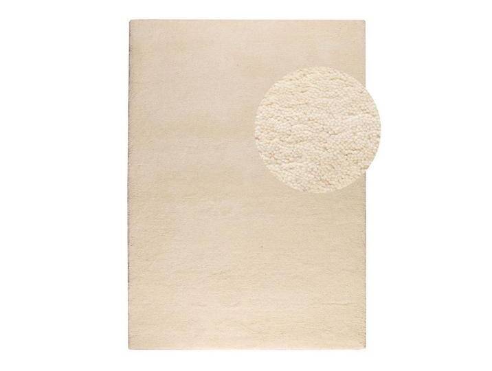 Steffensmeier Wollteppich Casablanca, Rechteckig, Berber Teppich aus Marokko, handgeknüpft, weiß, Uni von Casablanca