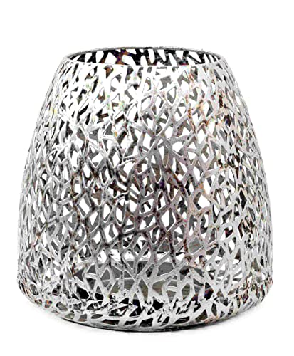 Casablanca Windlicht, Metall, Silber, 20 cm von Casablanca modernes Design