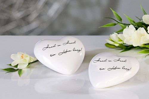 Casablanca Herz Promise Porz.Weiss/silberD.8cm von Casablanca modernes Design