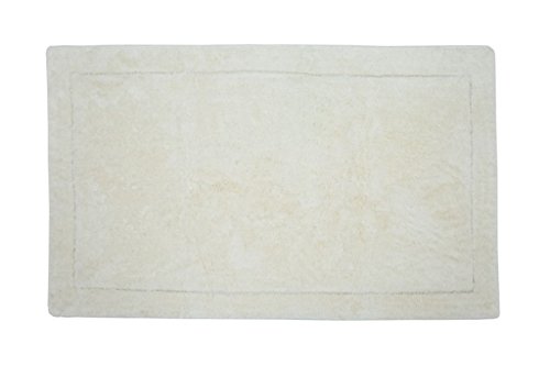 Casalanas - Santorin, Beidseitig verwendbar, Schwerer Badezimmerteppich, 100% Natur-Baumwolle, 100x60cm, Natural von Casalanas