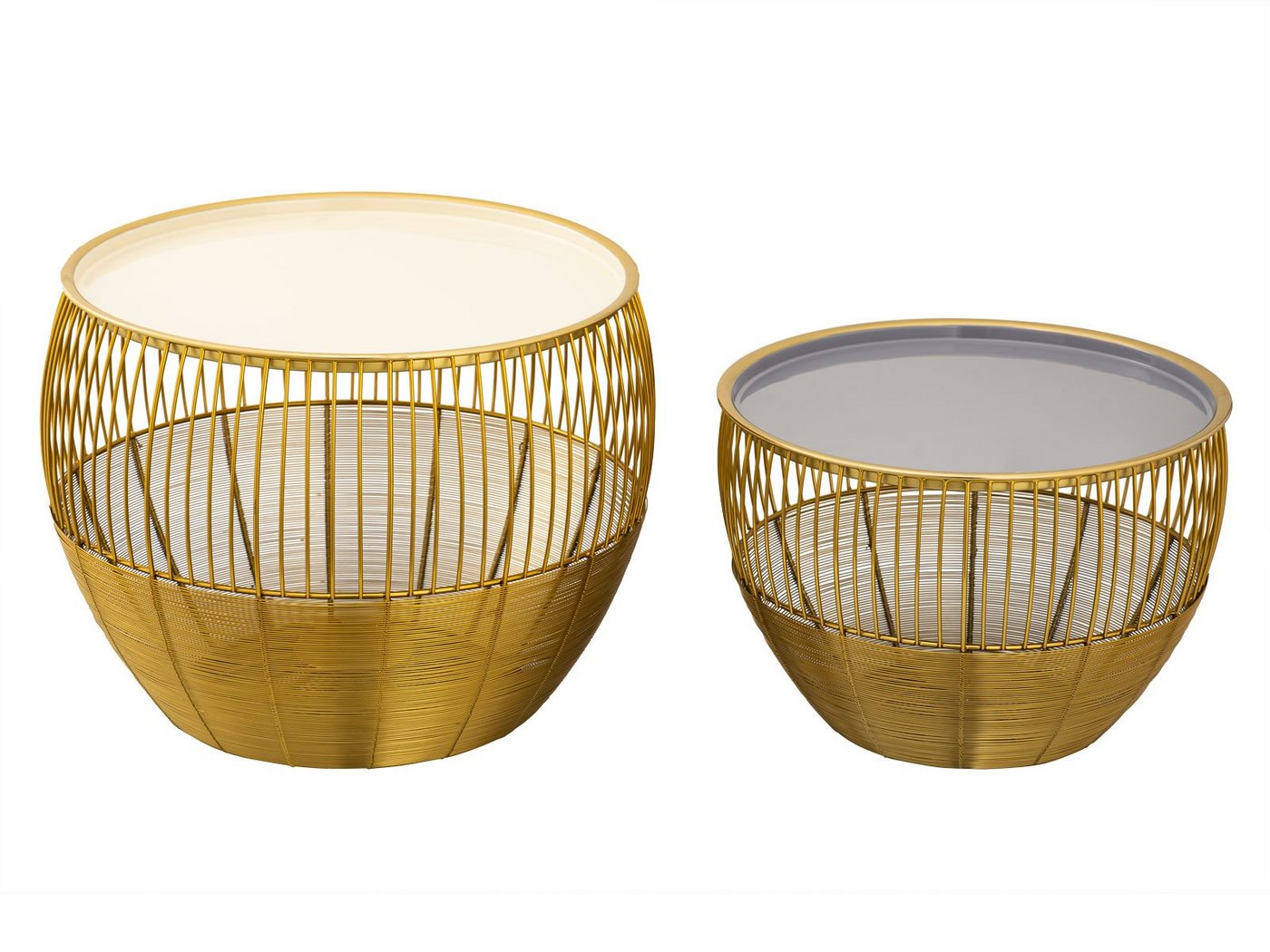 Casamia Couchtisch Couchtisch Glamira 2er Set Satztisch ø 49/41 H 37/29cm (2er-Set) Casamia Couchtisch Couchtisch Glamira 2er Set Satztisch ø 49/41 H 37/29cm (2er-Set) von Casamia