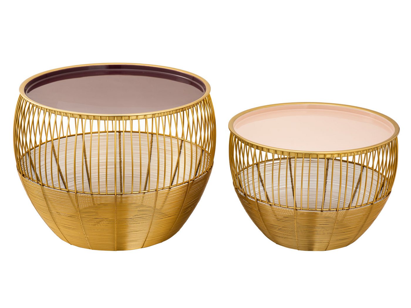 Casamia Couchtisch Couchtisch Glamira 2er Set Satztisch ø 49/41 H 37/29cm (2er-Set) von Casamia