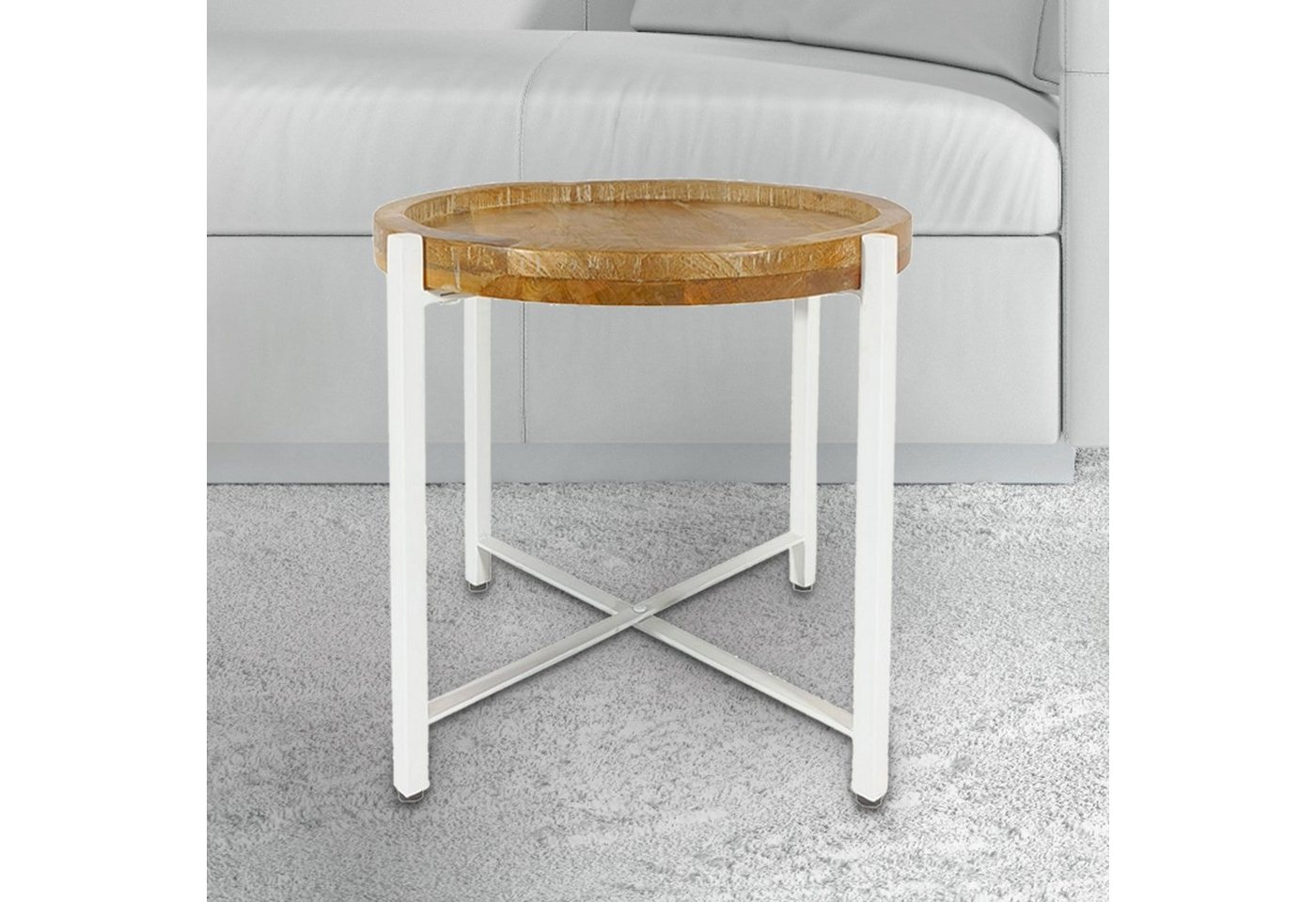 Casamia Couchtisch Couchtisch Sioux ø45cm Beistelltisch Wohnzimmer Tisch rund Metall von Casamia