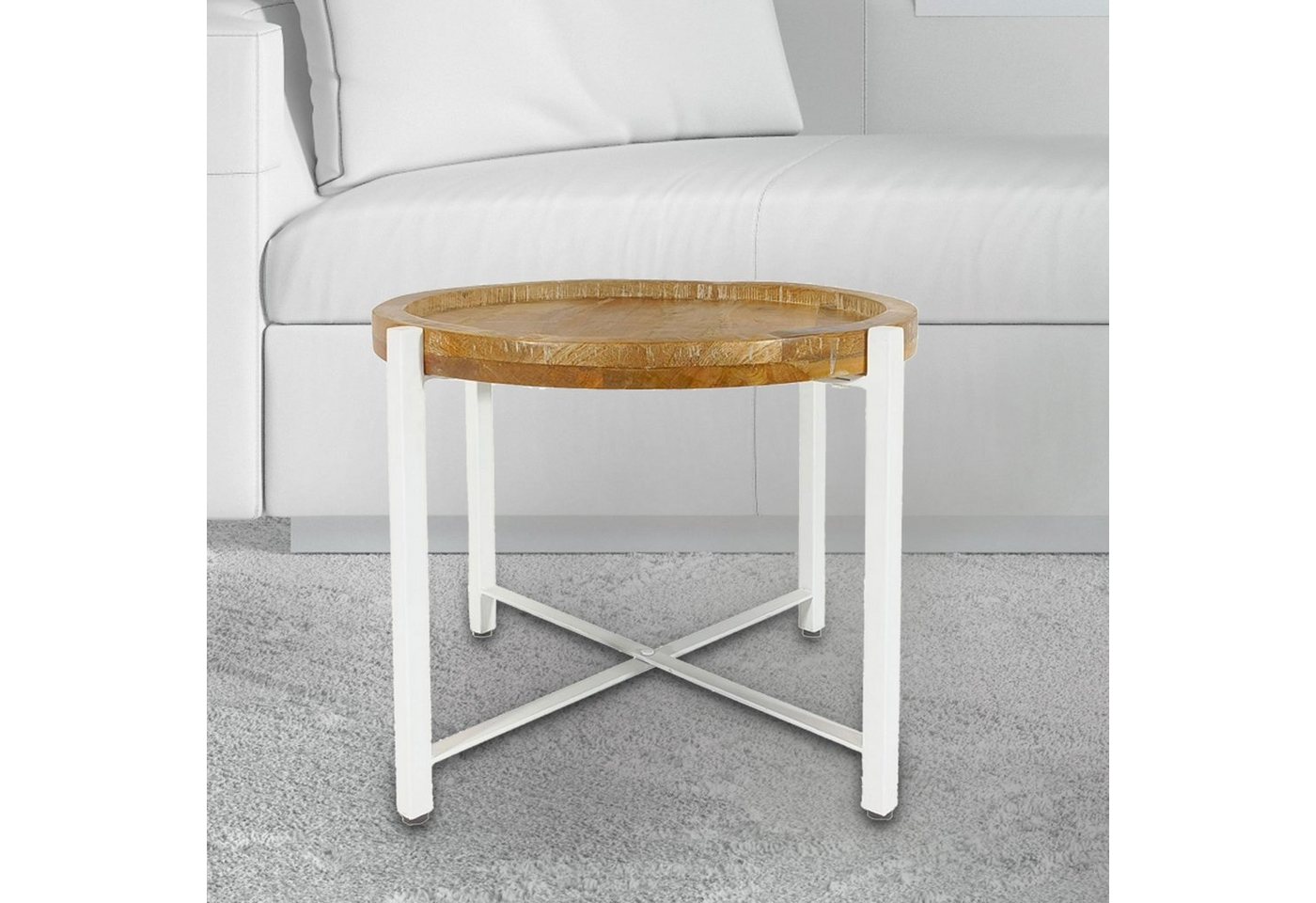 Casamia Couchtisch Couchtisch Sioux ø55cm Beistelltisch Wohnzimmer Tisch rund Metall von Casamia