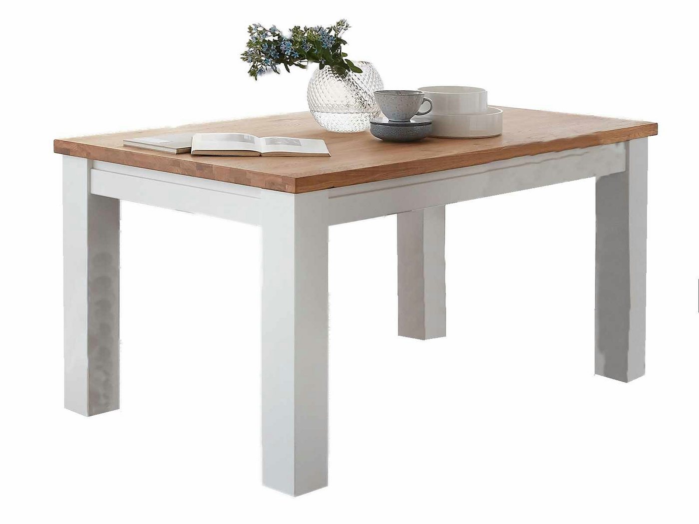 Casamia Esstisch Esstisch Esszimmer Tisch Olbia 140/160/180x95cm Pinie Nordica weiß Casamia Esstisch Esstisch Esszimmer Tisch Olbia 140/160/180x95cm Pinie Nordica weiß von Casamia